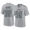 Punc P.Eagles #90 Jordan Davis Player Gray Atmosphere Fashion Home Game Stitched Jerseys