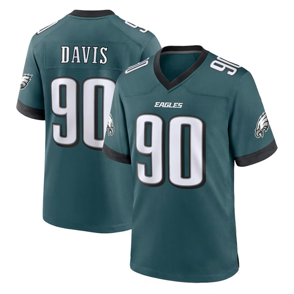 Punc P.Eagles #90 Jordan Davis Player Green Home Game Stitched Jerseys