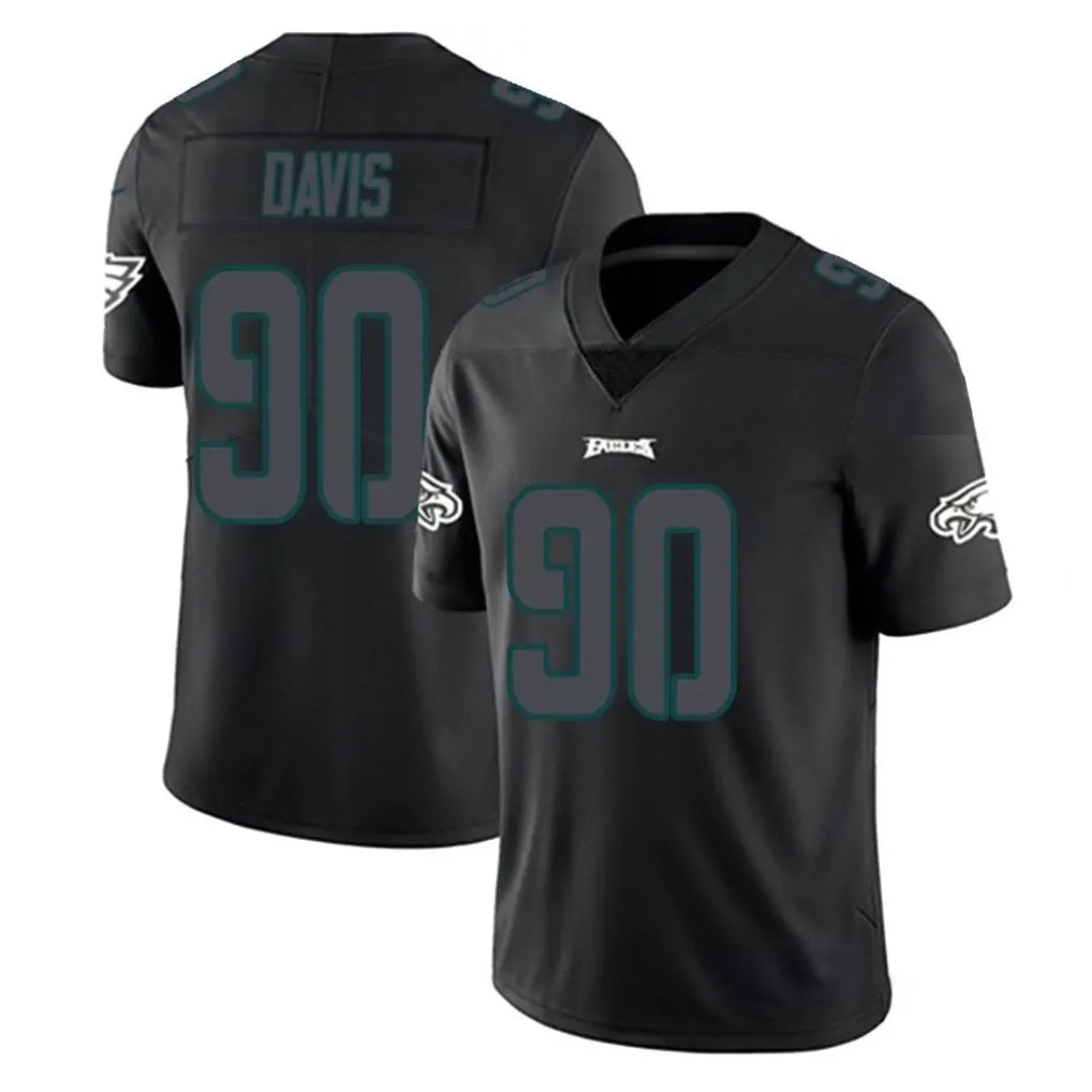 Punc P.Eagles #90 Jordan Davis Player Limited Black Impact Home Game Stitched Jerseys