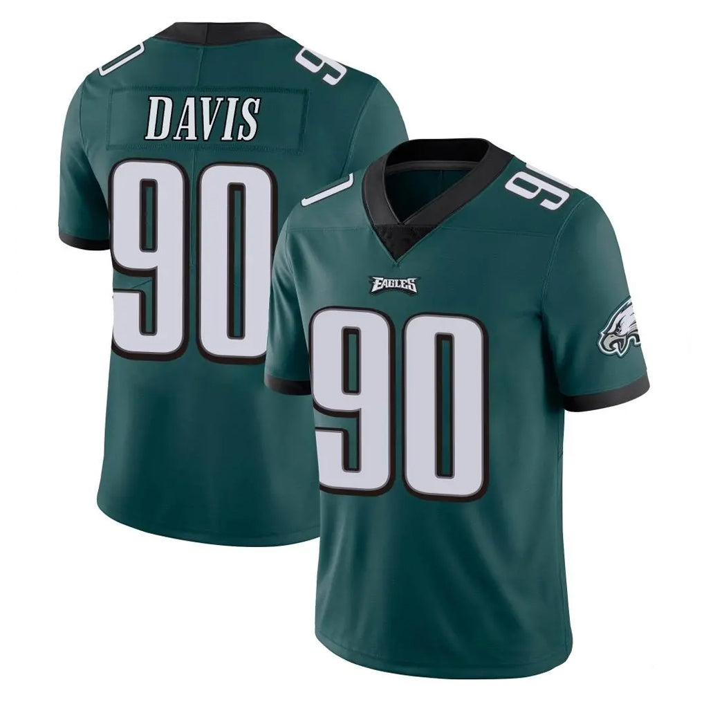 Punc P.Eagles #90 Jordan Davis Player Team Color Green Vapor Untouchable Home Game Stitched Jerseys