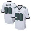 Punc P.Eagles #90 Jordan Davis Player White Home Game Stitched Jerseys