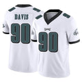 Punc P.Eagles #90 Jordan Davis Player White Limited Vapor F.U.S.E. Home Game Stitched Jerseys