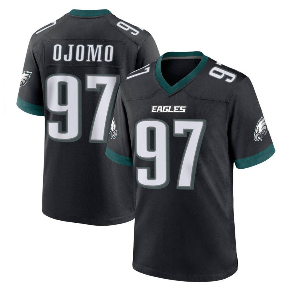 Punc P.Eagles #97 Moro Ojomo Player Black Game Home Stitched Jerseys