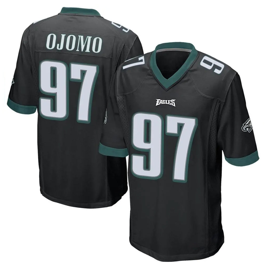 Punc P.Eagles #97 Moro Ojomo Player Black Home Game Stitched Jerseys