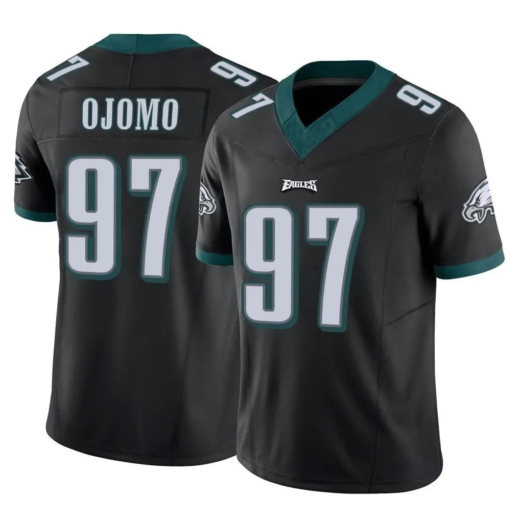 Punc P.Eagles #97 Moro Ojomo Player Black Limited Vapor F.U.S.E. Home Game Stitched Jerseys
