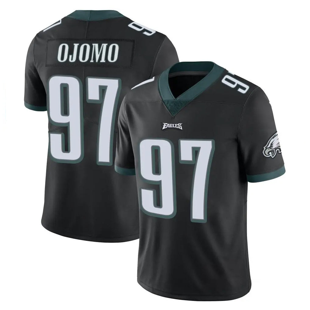 Punc P.Eagles #97 Moro Ojomo Player Black Limited Vapor Untouchable Home Game Stitched Jerseys