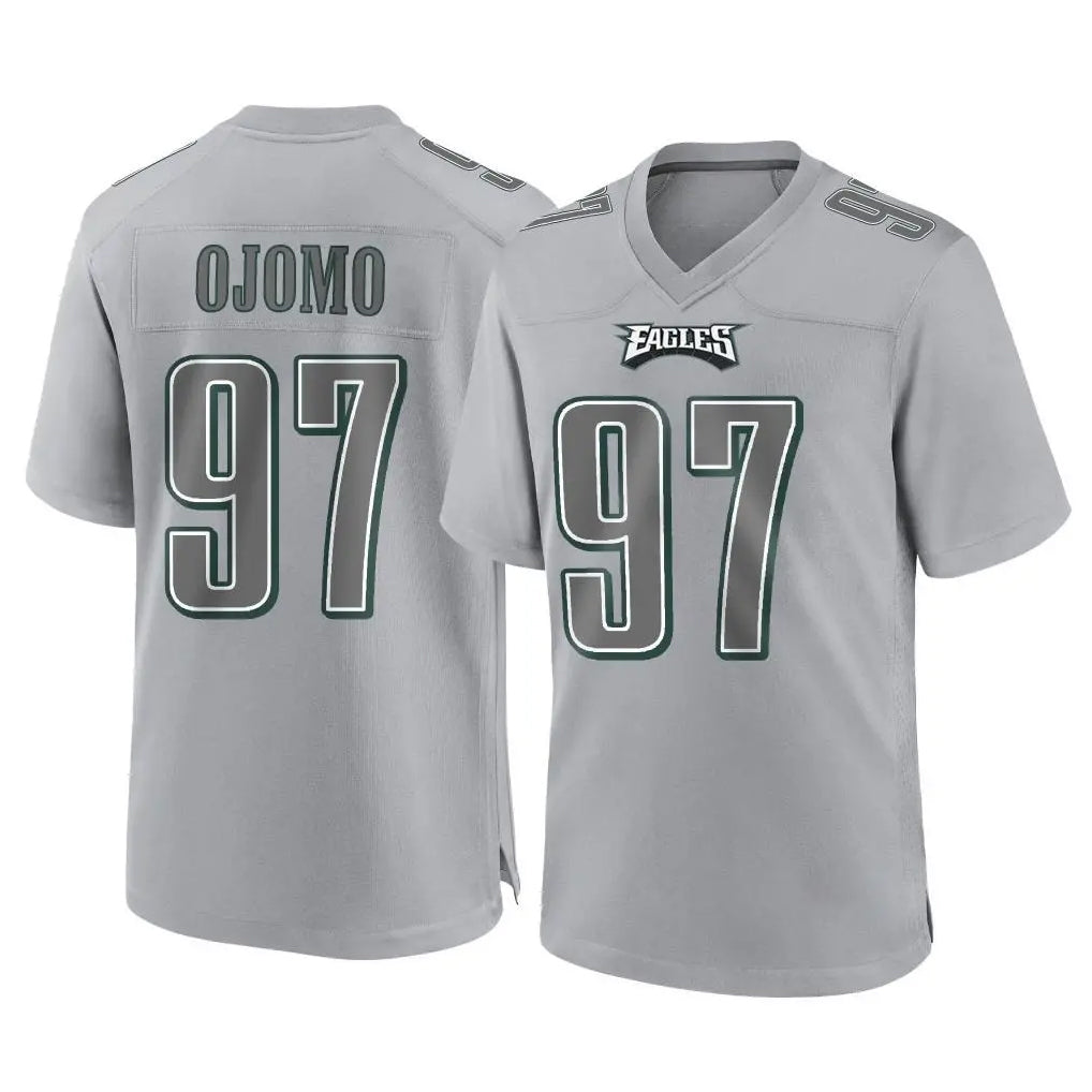 Punc P.Eagles #97 Moro Ojomo Player Gray Atmosphere Fashion Home Game Stitched Jerseys