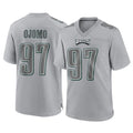 Punc P.Eagles #97 Moro Ojomo Player Gray Atmosphere Fashion Home Game Stitched Jerseys