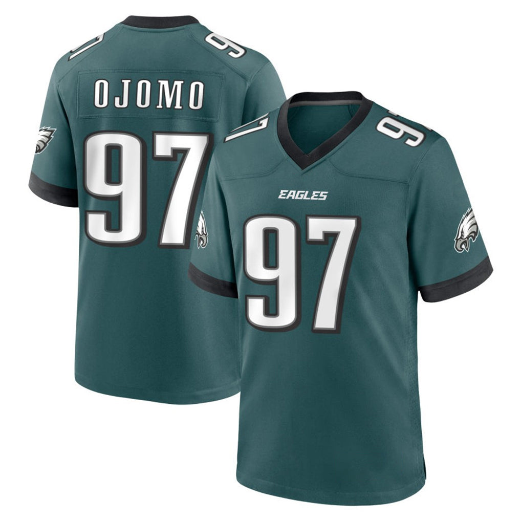 Punc P.Eagles #97 Moro Ojomo Player Green Home Game Stitched Jerseys