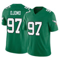 Punc P.Eagles #97 Moro Ojomo Player Green Kelly Alternate Vapor F.U.S.E. Home Game Stitched Jerseys