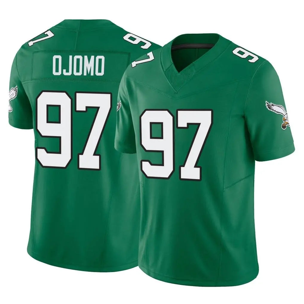 Punc P.Eagles #97 Moro Ojomo Player Green Kelly Alternate Vapor F.U.S.E. Home Game Stitched Jerseys