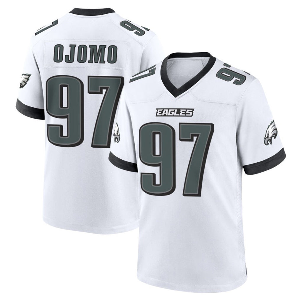 Punc P.Eagles #97 Moro Ojomo Player White Game Home Stitched Jerseys