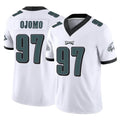 Punc P.Eagles #97 Moro Ojomo Player White Limited Vapor F.U.S.E. Home Game Stitched Jerseys