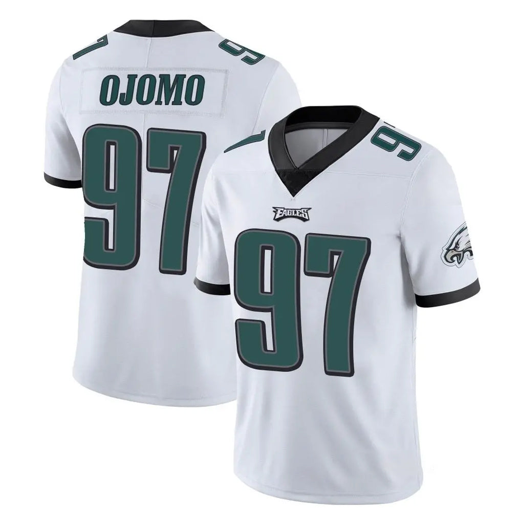 Punc P.Eagles #97 Moro Ojomo Player White Limited Vapor Untouchable Home Game Stitched Jerseys