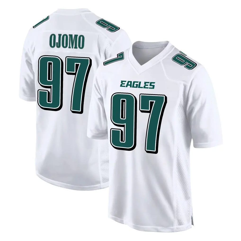 Punc P.Eagles #97 Moro Ojomo Player White Tundra Fashion Home Game Stitched Jerseys