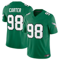 Punc P.Eagles #98 Jalen Carter Green Alternate Vapor F.U.S.E. Limited Stitched American Stitched Jerseys