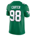 Punc P.Eagles #98 Jalen Carter Kelly Green Alternate Vapor F.U.S.E. Stitched Limited Jerseys