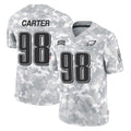 Punc P.Eagles #98 Jalen Carter Player Arctic Camo Salute to Service Limited Game Stitched Jerseys