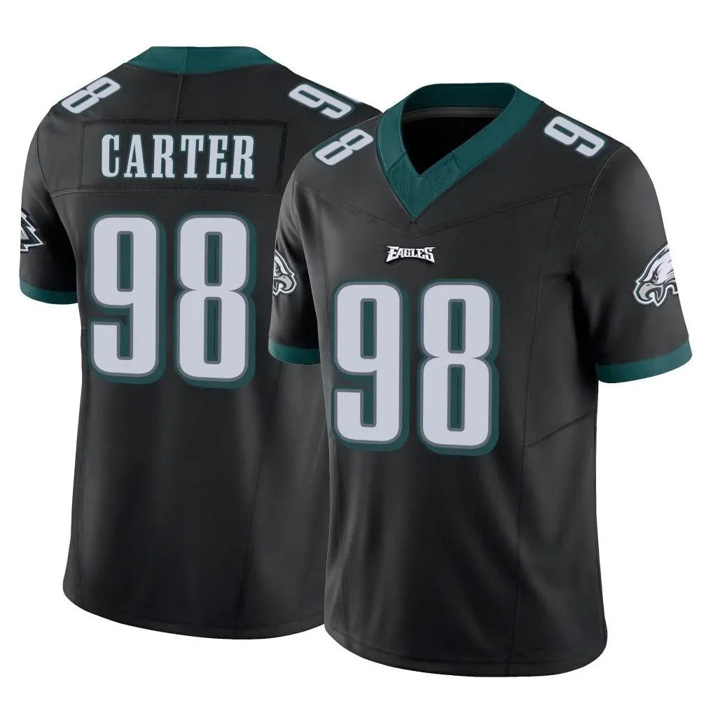 Punc P.Eagles #98 Jalen Carter Player Black Limited Vapor F.U.S.E. Home Game Stitched Jerseys