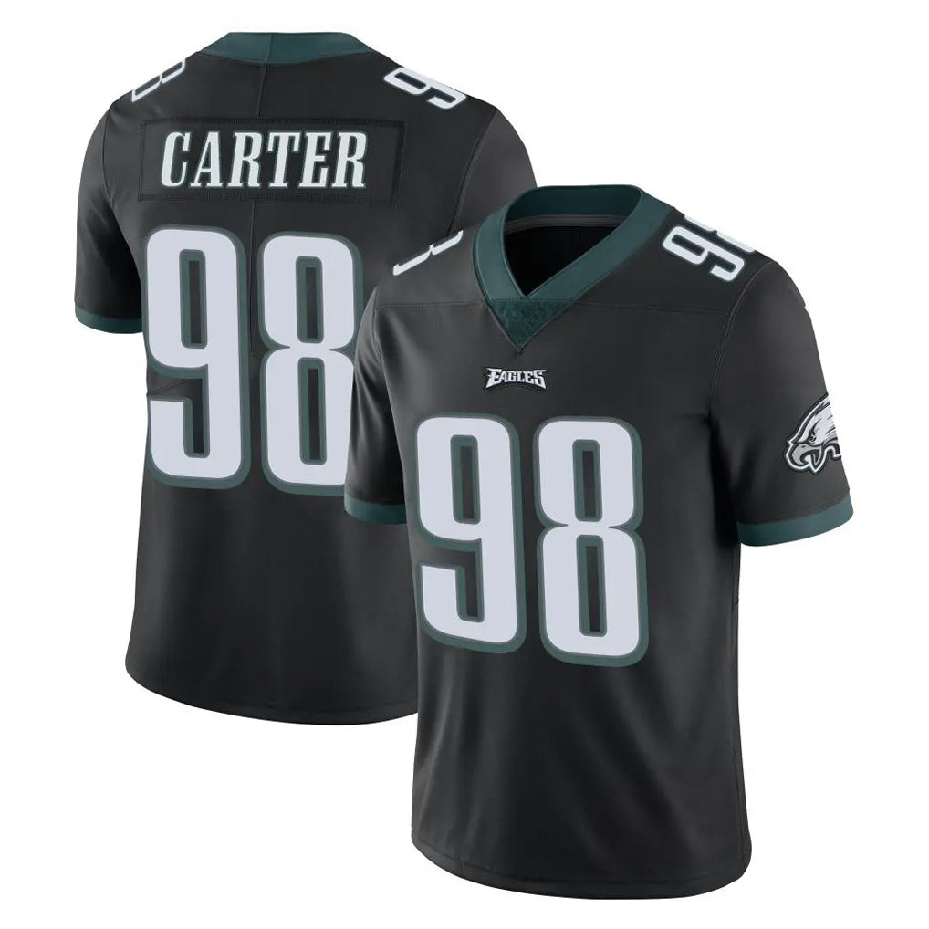 Punc P.Eagles #98 Jalen Carter Player Black Limited Vapor Untouchable Home Game Stitched Jerseys