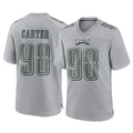 Punc P.Eagles #98 Jalen Carter Player Gray Atmosphere Fashion Home Game Stitched Jerseys