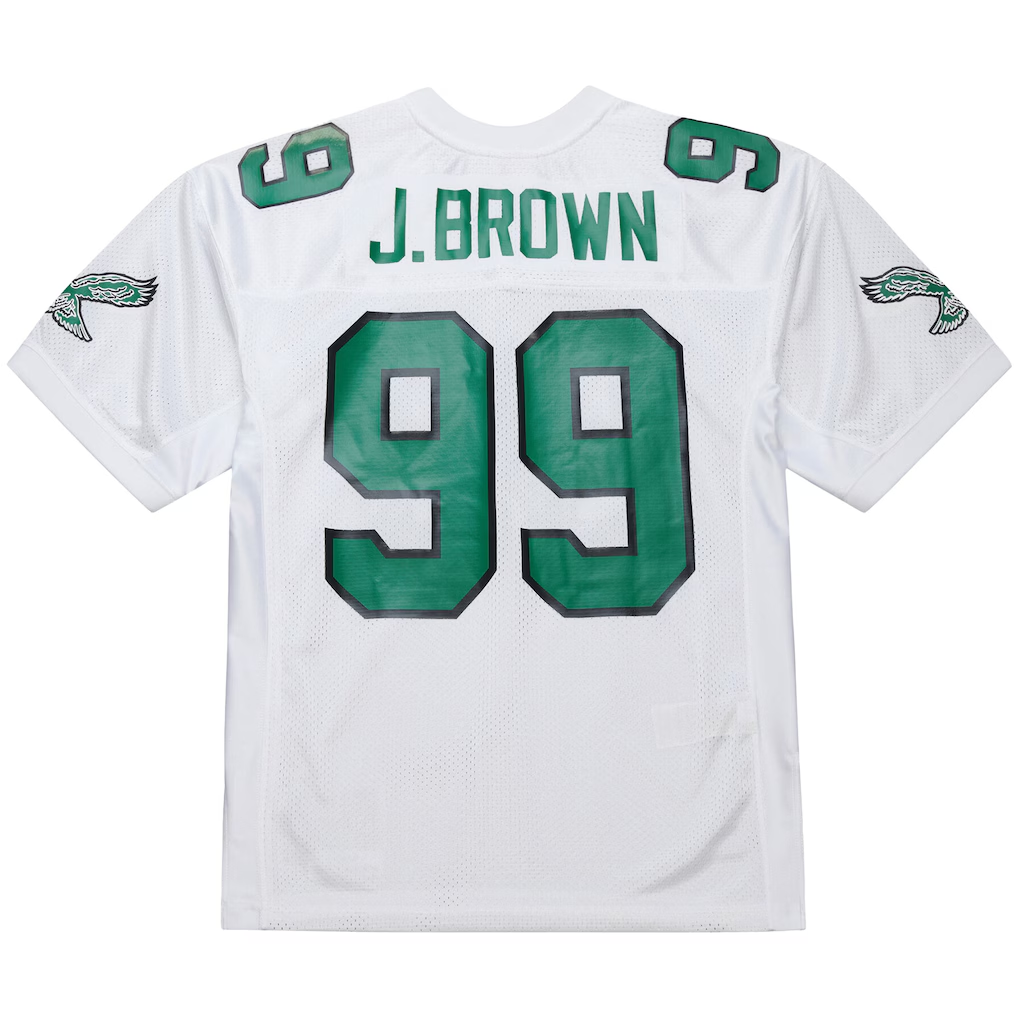Punc P.Eagles #99 Jerome Brown Mitchell & Ness White 1991 Authentic Throwback Retired Player Jersey Stitched Puhic