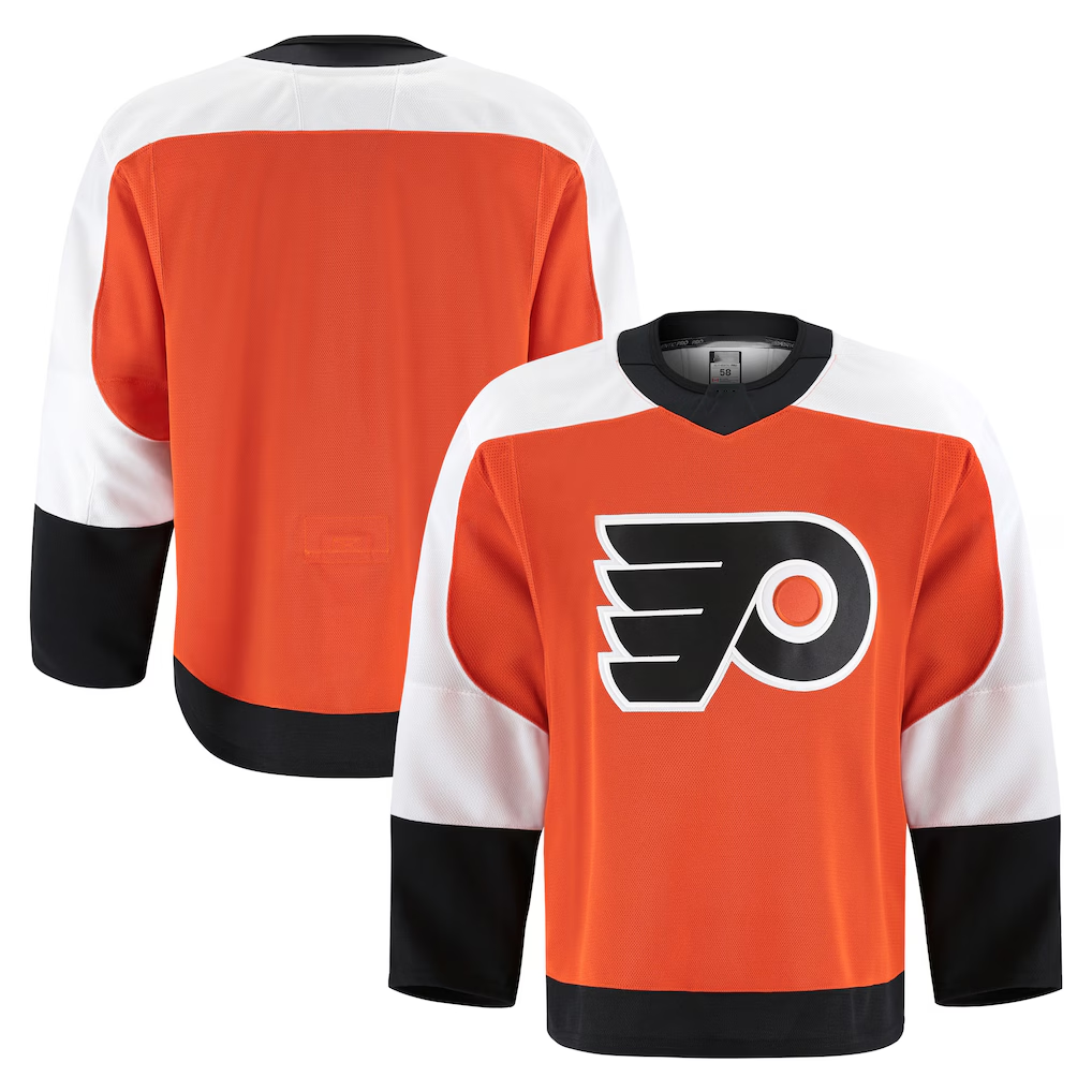 Punc P.Flyers Orange Home Authentic Pro Jerseys