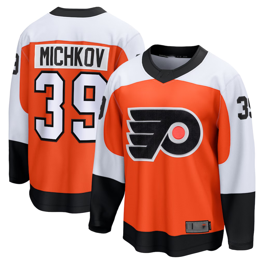 Punc P.Flyers #39 Matvei Michkov Orange Home Premium Jerseys