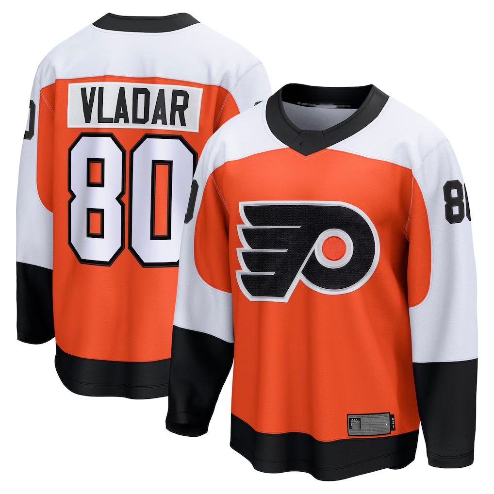 Punc P.Flyers #80 Dan Vladar Orange Home Breakaway Jerseys
