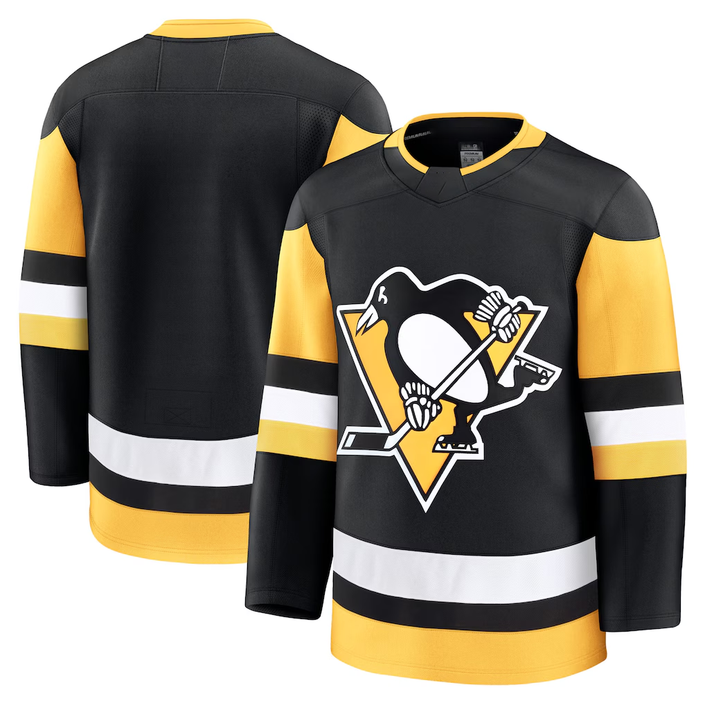 Punc P.Penguins Black 2024 Military Appreciation Practice Jerseys