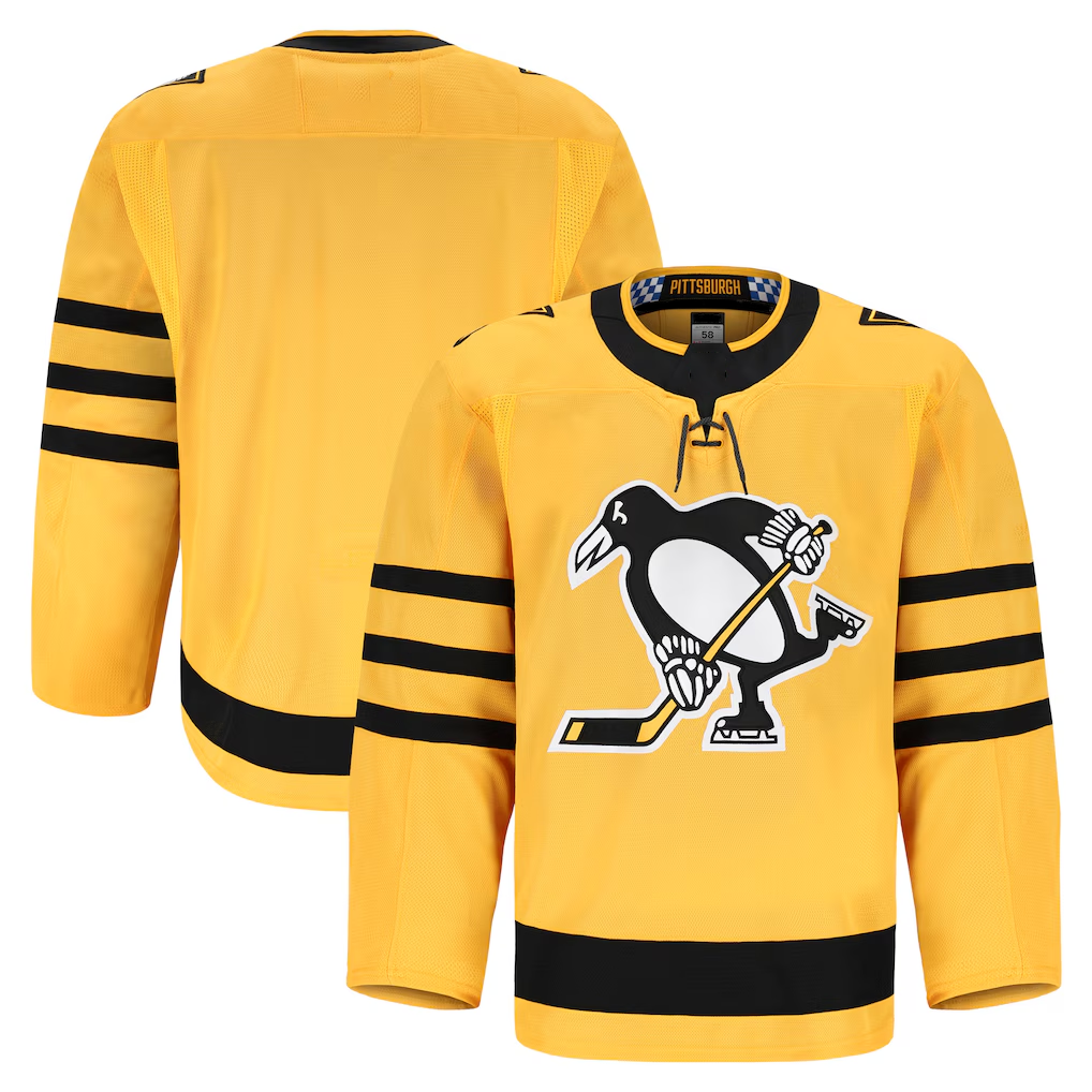 Punc P.Penguins Gold Alternate Authentic Pro Jerseys