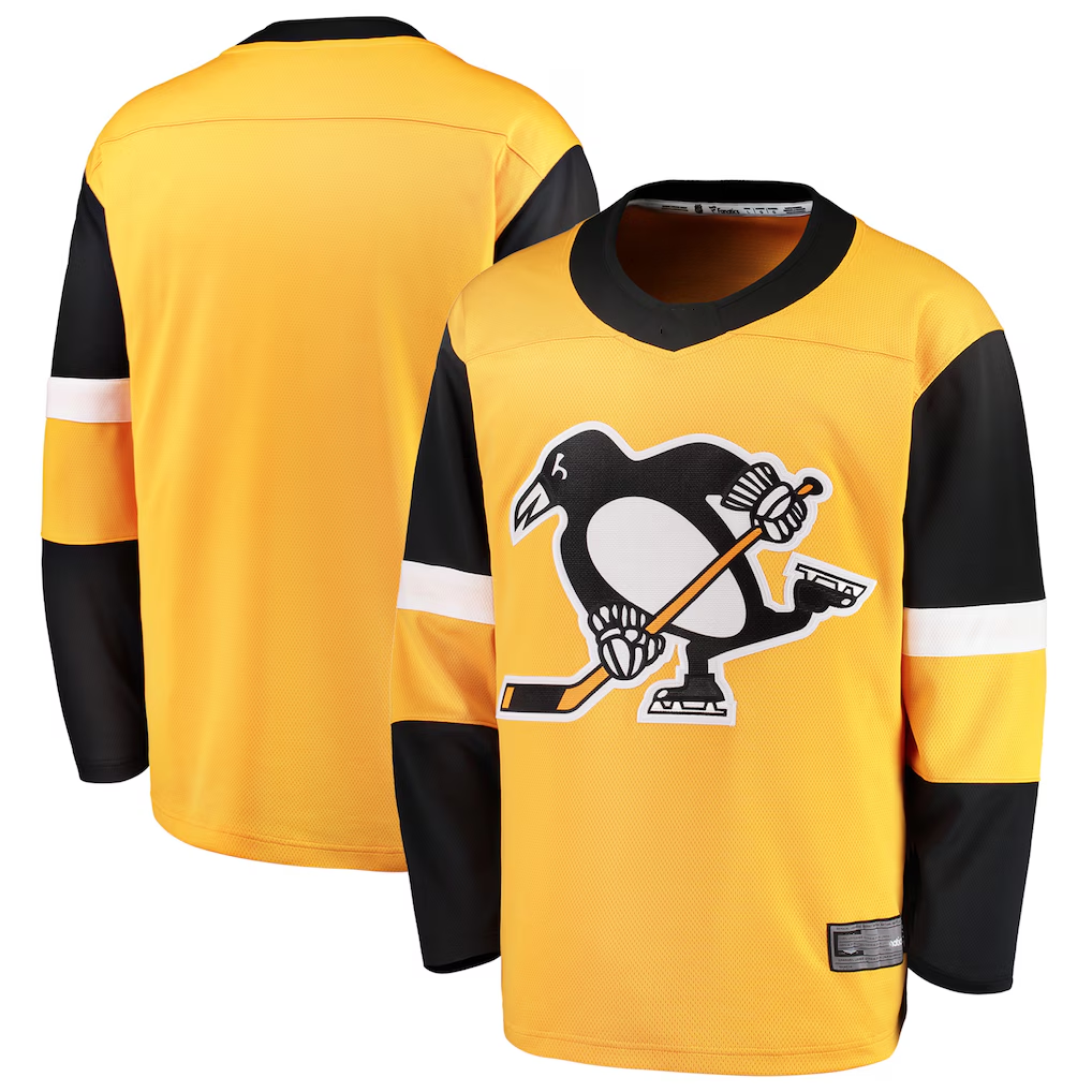 Punc P.Penguins Gold Alternate Breakaway Jerseys