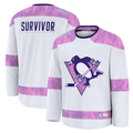 Punc P.Penguins White Hockey Fights Cancer Survivor Practice Jerseys