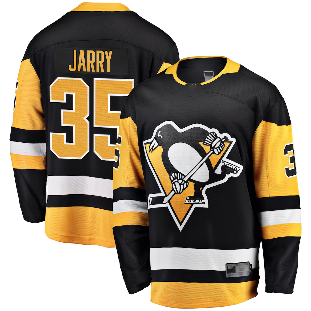 Punc P.Penguins #35 Tristan Jarry Black Home Breakaway Player Jerseys
