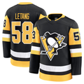 Punc P.Penguins #58 Kris Letang Black Home Premium Jerseys