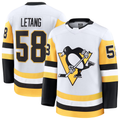 Punc P.Penguins #58 Kris Letang White Premium Jerseys