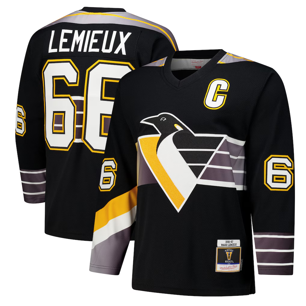 Punc P.Penguins #66 Mario Lemieux Black 1996?97 Power Play Jerseys
