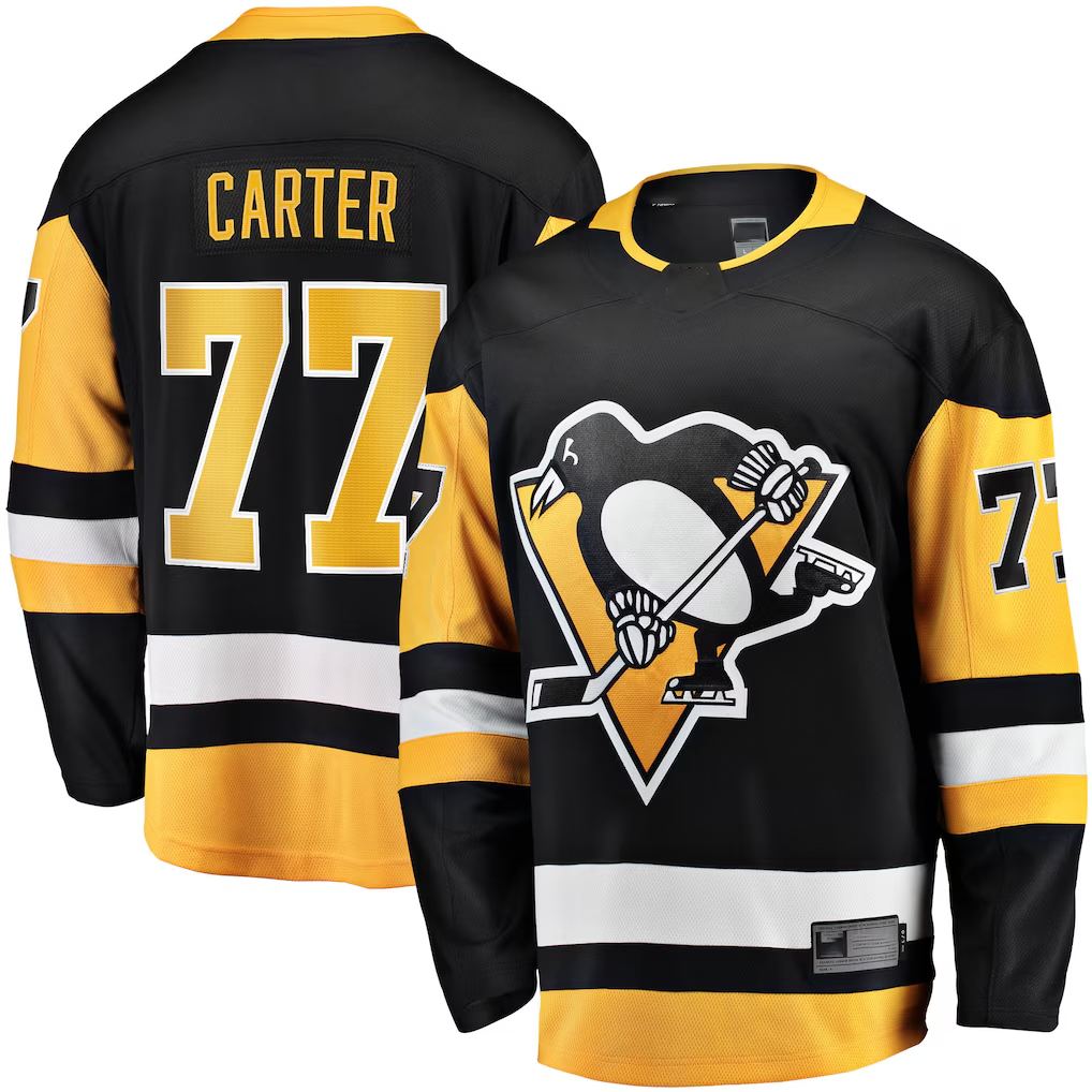 Punc P.Penguins #77 Jeff Carter Black Home Breakaway Replica Jerseys