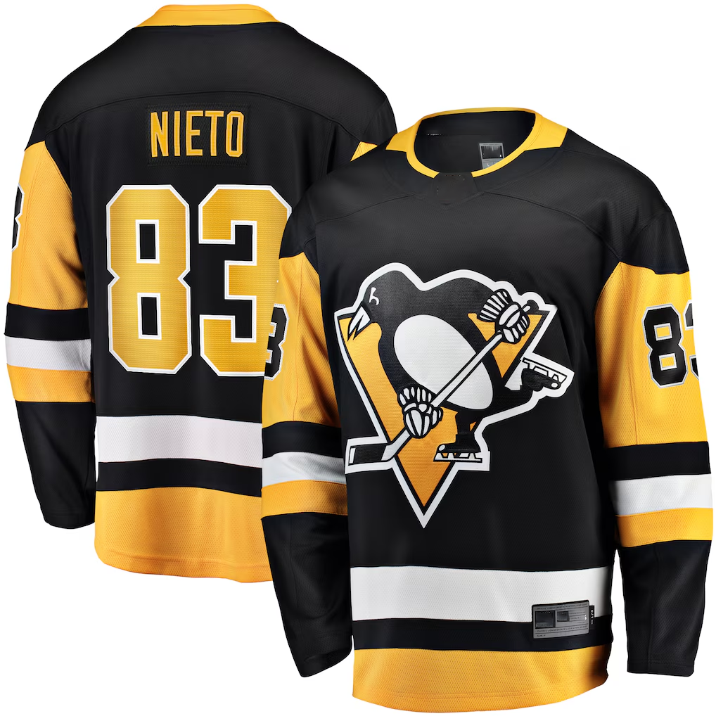 Punc P.Penguins #83 Matt Nieto Black Home Breakaway Jerseys