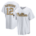 Punc P.Phillies #12 Kyle Schwarber Player Gold All-Star Home Game Stitched Jerseys