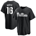 Punc P.Phillies #16 Brandon Marsh Player Black Alt Fashion Home Game Stitched Jerseys