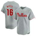 Punc P.Phillies #16 Brandon Marsh Player Gray Home Limited Stitched Jerseys