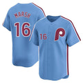 Punc P.Phillies #16 Brandon Marsh Player Light Blue Game Stitched Jerseys