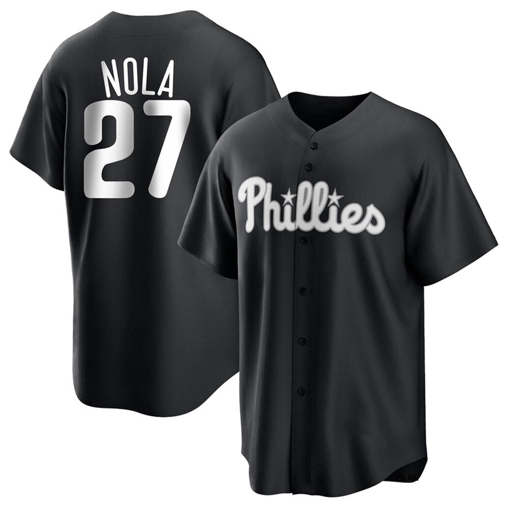 Punc P.Phillies #27 Aaron Nola Player Black Alt Fashion Home Game Stitched Jerseys
