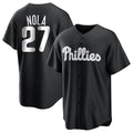 Punc P.Phillies #27 Aaron Nola Player Black Alt Fashion Home Game Stitched Jerseys