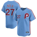Punc P.Phillies #27 Aaron Nola Player Light Blue Home Limited Stitched Jerseys