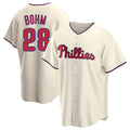 Punc P.Phillies #28 Alec Bohm Player Cream Home Game Stitched Jerseys