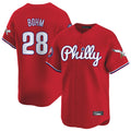 Punc P.Phillies #28 Alec Bohm Player Red Phillies & Eagles Vapor Premier Limited Stitched Jerseys