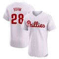 Punc P.Phillies #28 Alec Bohm Player White Home Limited Elite Stitched Jerseys