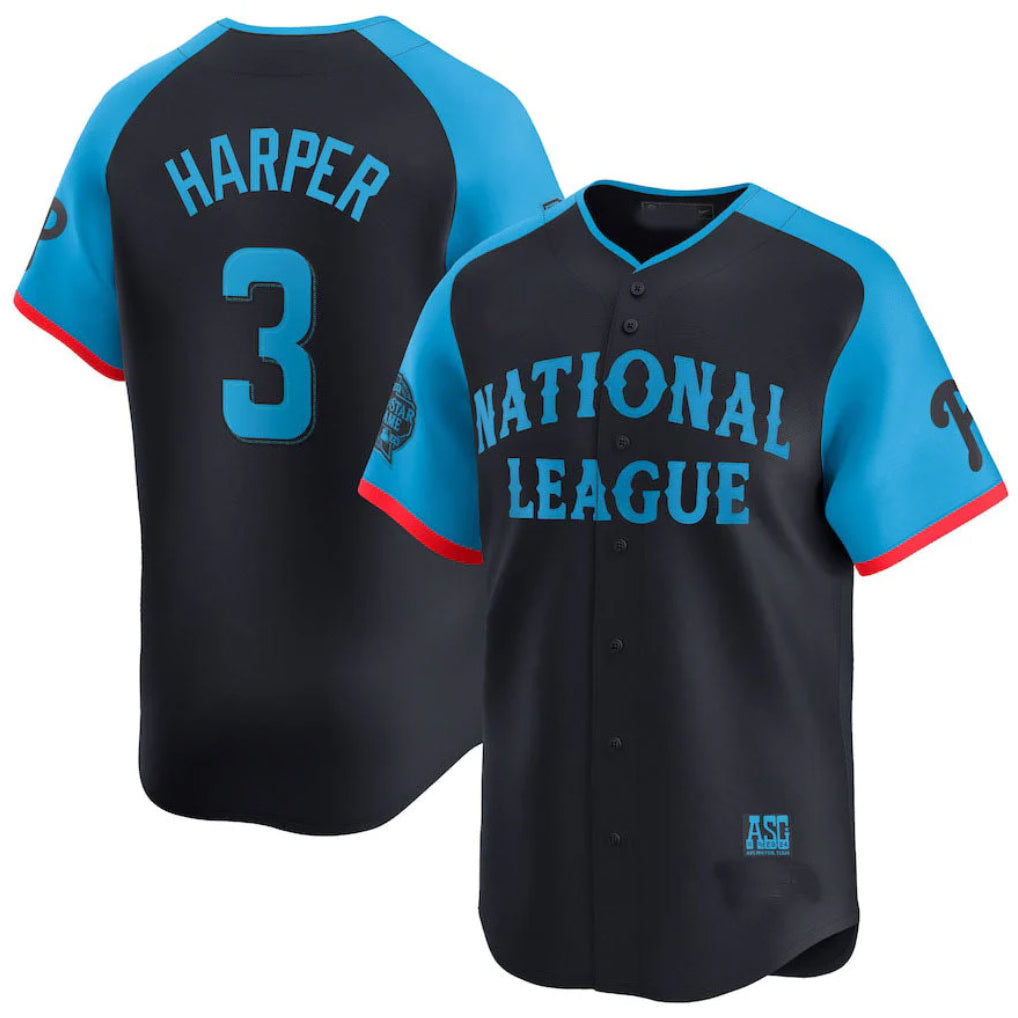 Punc P.Phillies #3 Bryce Harper Player Navy National League All-Star Limited Game Stitched Jerseys